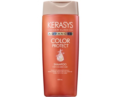 Шампунь для волос Kerasys Advanced Color Protect ампульный для окрашеных волос с кератином и церамидами, 400 мл