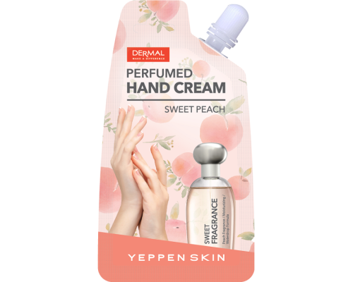 Yeppen Skin Парфюмированный увлажняющий крем для рук с экстрактом персика и гиалуроновой кислотой (аромат сладкого персика) 20 г