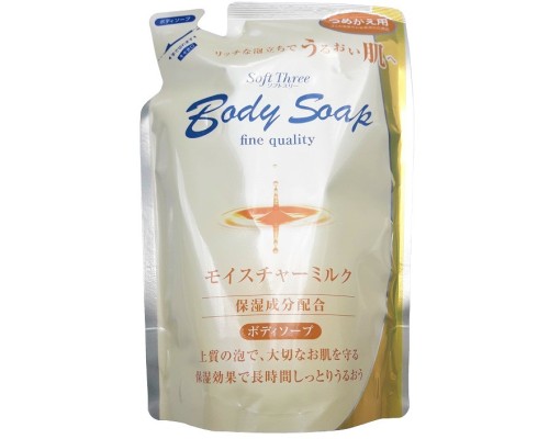 LION Крем-мыло для тела с молочными протеинами (глубоко увлажняющее) мягкая упаковка 400 мл