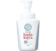 LION Бархатное увлажняющее мыло-ПЕНКА для тела с ароматом кремового мыла “Hadakara" 550 мл (дозатор)