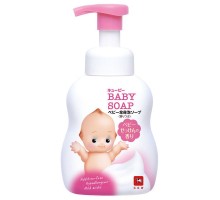 LION Детская пенка "2 в 1" для мытья волос и тела с первых дней жизни с аромат мыла ("Без слёз") "QP Baby Soap" 400 мл