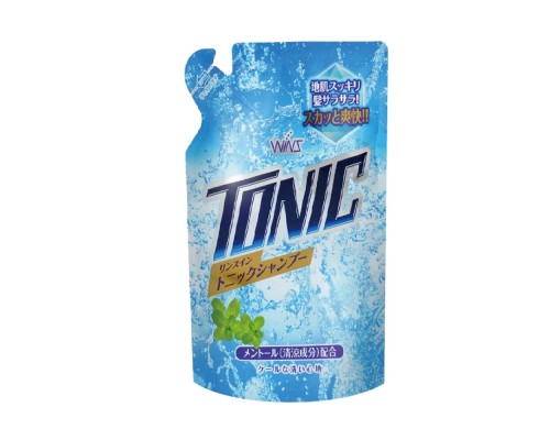 Nihon Охлаждающий шампунь 2 в 1 с кондиционером-тоником "Wins rinse in tonic shampoо", сменная упаковка, 400 мл