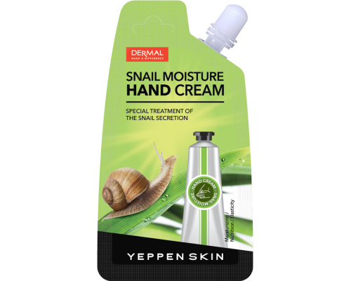 Yeppen Skin Увлажняющий крем для рук с секрецией улитки, гиалуроновой кислотой и коллагеном (аромат свежести) 20 г