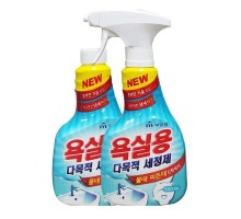 LION Многофункциональный чистящий спрей для ванных комнат "Multipurpose Detergent For Bathroom" 500 мл х 2 шт. (флакон с распылителем + сменный флакон)