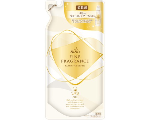 LION Антистатический кондиционер FaFa Fine Fragrance "Ciel" для белья с прохладным ароматом белых цветов 500 мл (мягкая упаковка)