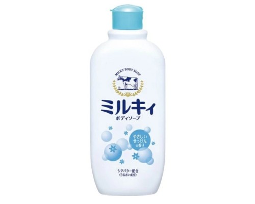 LION Молочное увлажняющее жидкое мыло для тела с ароматом цветочного мыла «Milky Body Soap» 300 мл (флакон с крышкой)