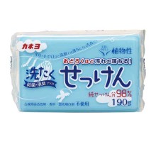 Хозяйственное мыло Kaneyo Laundry Soap для стойких загрязнений с антибактериальным и дезодорирующим эффектом, 190 г