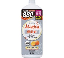 LION Средство для мытья посуды "Charmy Magica+" (концентрированное, аромат фруктово-апельсиновый)