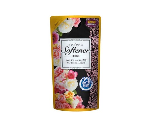 Nihon Кондиционер для белья "Softener premium rose" (дезодорирующий с антибактериальным эффектом и богатым ароматом роз) МУ 500 мл