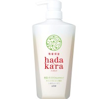 LION Увлажняющее жидкое мыло для тела с ароматом зеленых фруктов “Hadakara" 480 мл (дозатор)