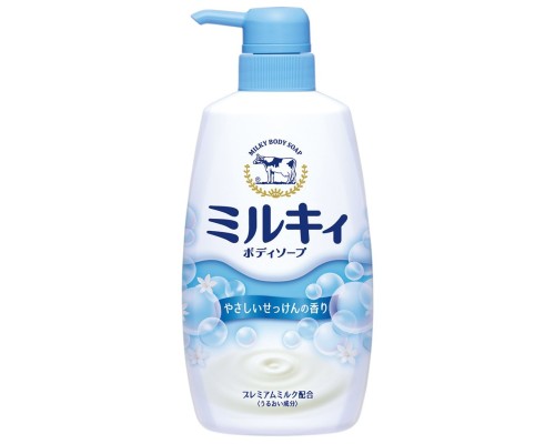 COW Milky Body Soap Молочное увлажняющее жидкое мыло для тела с ароматом цветочного мыла дозатор 550мл