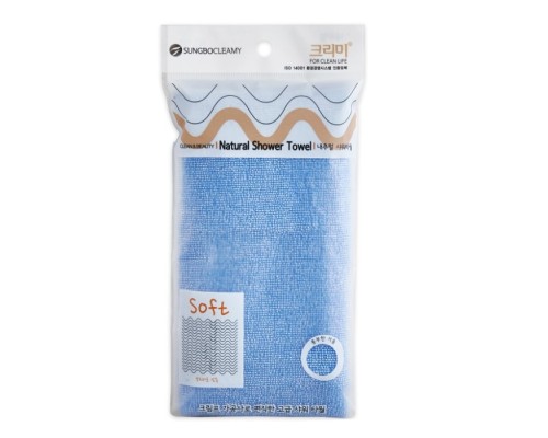LION Мочалка для тела с махровым плетением "Natural Shower Towel" (мягкая) размер 26 см х 100 см
