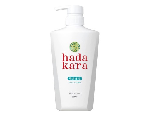 LION Увлажняющее жидкое мыло для тела с ароматом дорогого мыла “Hadakara" 500 мл (дозатор)