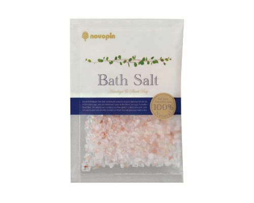 LION Гималайская розовая соль и морская соль из залива Шарк-Бэй для принятия ванны "Bath Salt Novopin Natural Salt" 50 г