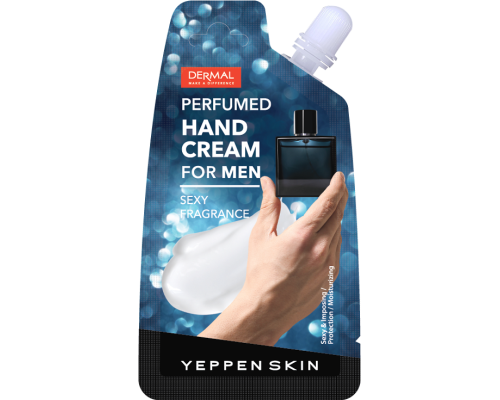 Yeppen Skin Мужской парфюмированный крем для рук с маслом ши, скваланом, гиалуроновой кислотой, чувственный аромат, 20 г