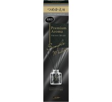 ST "Shoushuuriki Premium Aroma Stick"   Освежитель воздуха для комнаты "Бархатный мускус" (сменная упаковка - наполнитель + палочки), 50 мл.