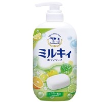 COW Молочное увлажняющее жидкое мыло для тела с цитрусовым ароматом "Milky Body Soap" (дозатор) 550мл 