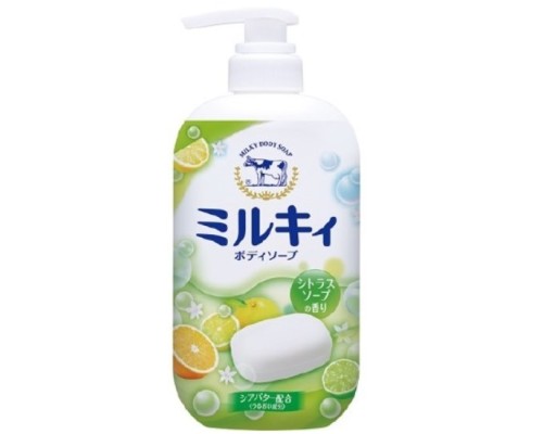 COW Молочное увлажняющее жидкое мыло для тела с цитрусовым ароматом "Milky Body Soap" (дозатор) 550мл 