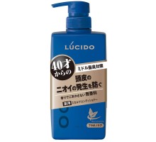 Mandom Мужской кондиционер  "Lucido Hair&Scalp Conditioner" снимающий раздражение и удаляющий неприятный запах с кожи головы с антибактериальным эффектом и флавоноидами - для мужчин после 40 лет, 450 мл.