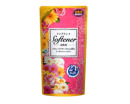 LION Кондиционер для белья "Softener floral" с нежным цветочным ароматом и антибактериальным эффектом МУ 500 мл