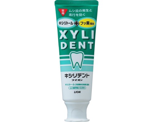 LION Зубная паста "XYLIDENT" с фтором и ксилитолом, укрепляет зубную эмаль туба 120 г