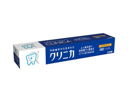 Зубная паста Lion Clinica Mild Mint комплексного действия с легким ароматом мяты, коробка, 130 г