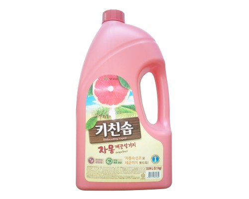 LION Премиальное антибактериальное средство для мытья посуды, овощей и фруктов в холодной воде "Сочный грейпфрут" 3,04 л