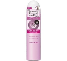 Дезодорант-антиперспирант спрей Shiseido Ag DEO24 с ионами серебра со сладким ароматом, 40 г