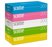 CRECIA Scottie Салфетки в цветных коробках, двухслойные, 200 шт. (417451)