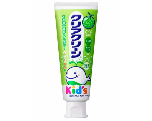 КAO Clear Clean Дет. Зуб. паста с мягкими микрогранул. для деликатной чистки зубов, дыня, 70 гр. (281630)
