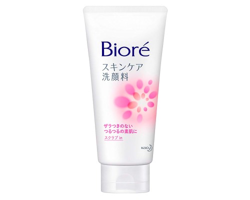 Пенка-скраб для лица со свежестью цветочного аромата Kao  « Biore» Scrub In, 130 гр. (259684)